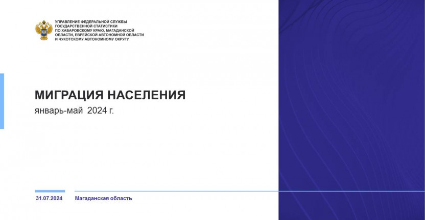 Миграция населения Магаданской области январь-май 2024 года